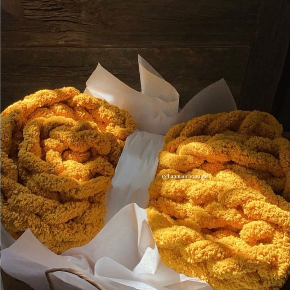 sunflower chunky blanket